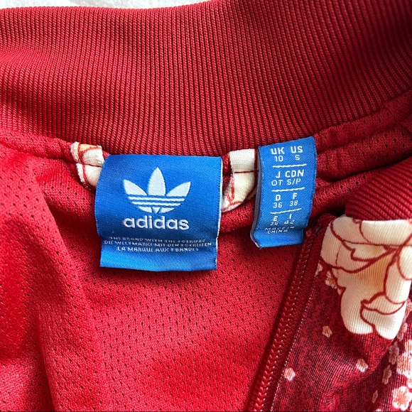 *SOLD* Adidas chitas farm track jacket red floral - Picture 12 of 16